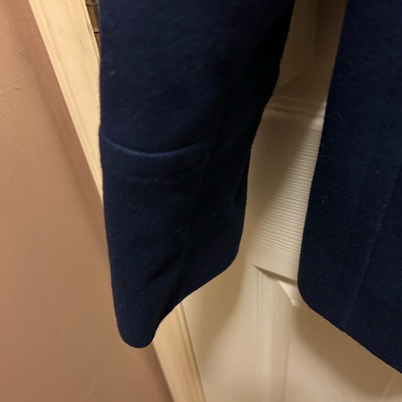 Michael Kors Double Breasted Wool Blend Navy Peacoat Sz M - Picture 11 of 13